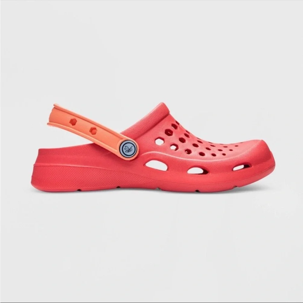 NEW! Water Shoe Clogs Dylan Slip On Pivoting Heel Strap Unisex Coral Kids Size 3